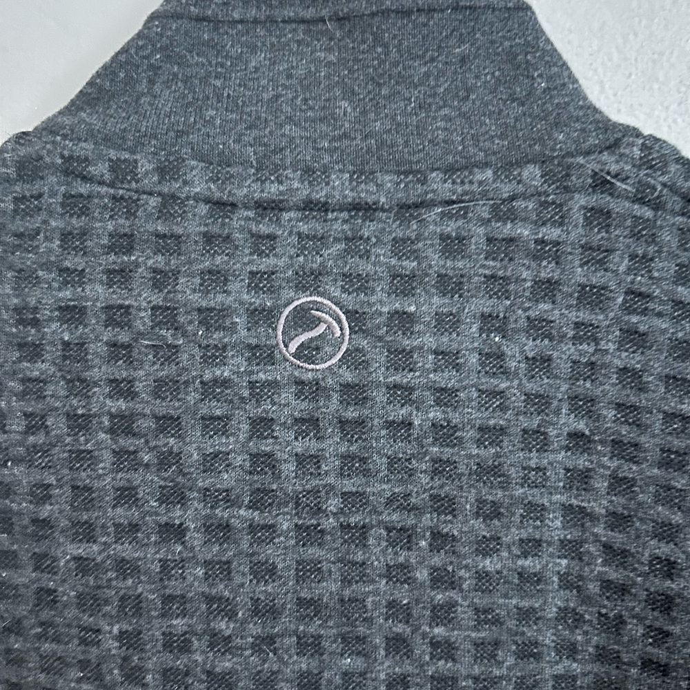 Hammer Made Sweater -  Men's Full Zip Waffle Texture Sweater charcoal gray - Picture 7 of 10